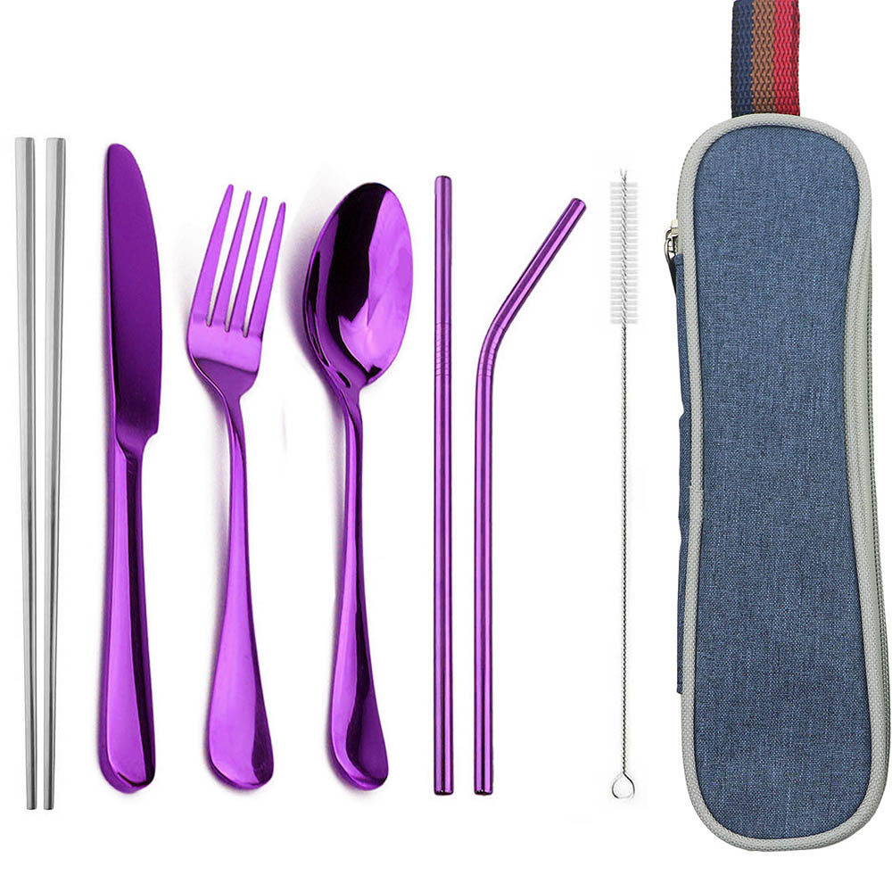Camping Cooking And Cutlery Set - JANKNG-vajilla de acero inoxidable, juego de