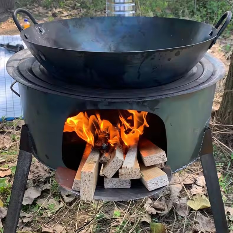 Camping Cooking Hot Plate - Estufa de Leña Portátil Desmontable de