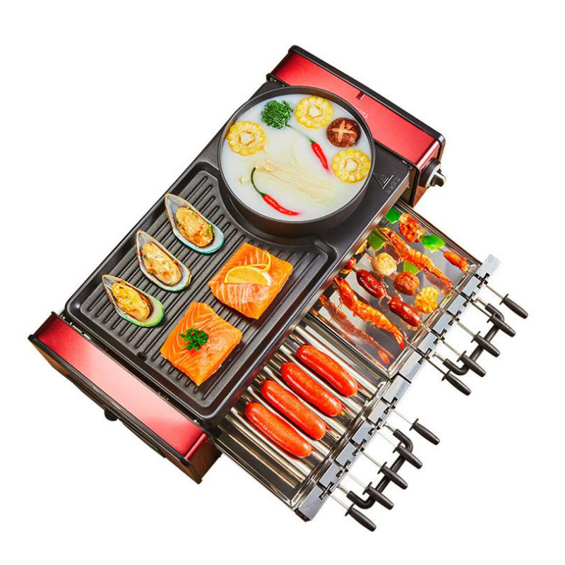 Camping Cooking Hot Plate - Parrilla Eléctrica Antiadherente para el Hogar,
