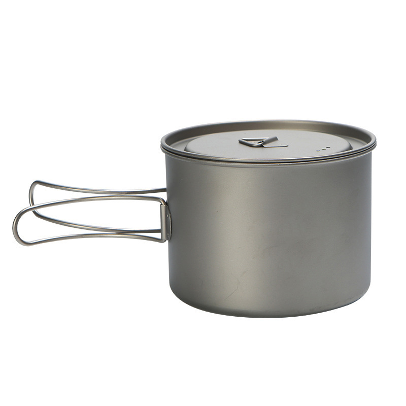 Camping Hanging Cooking Pot - Olla de titanio para Picnic al