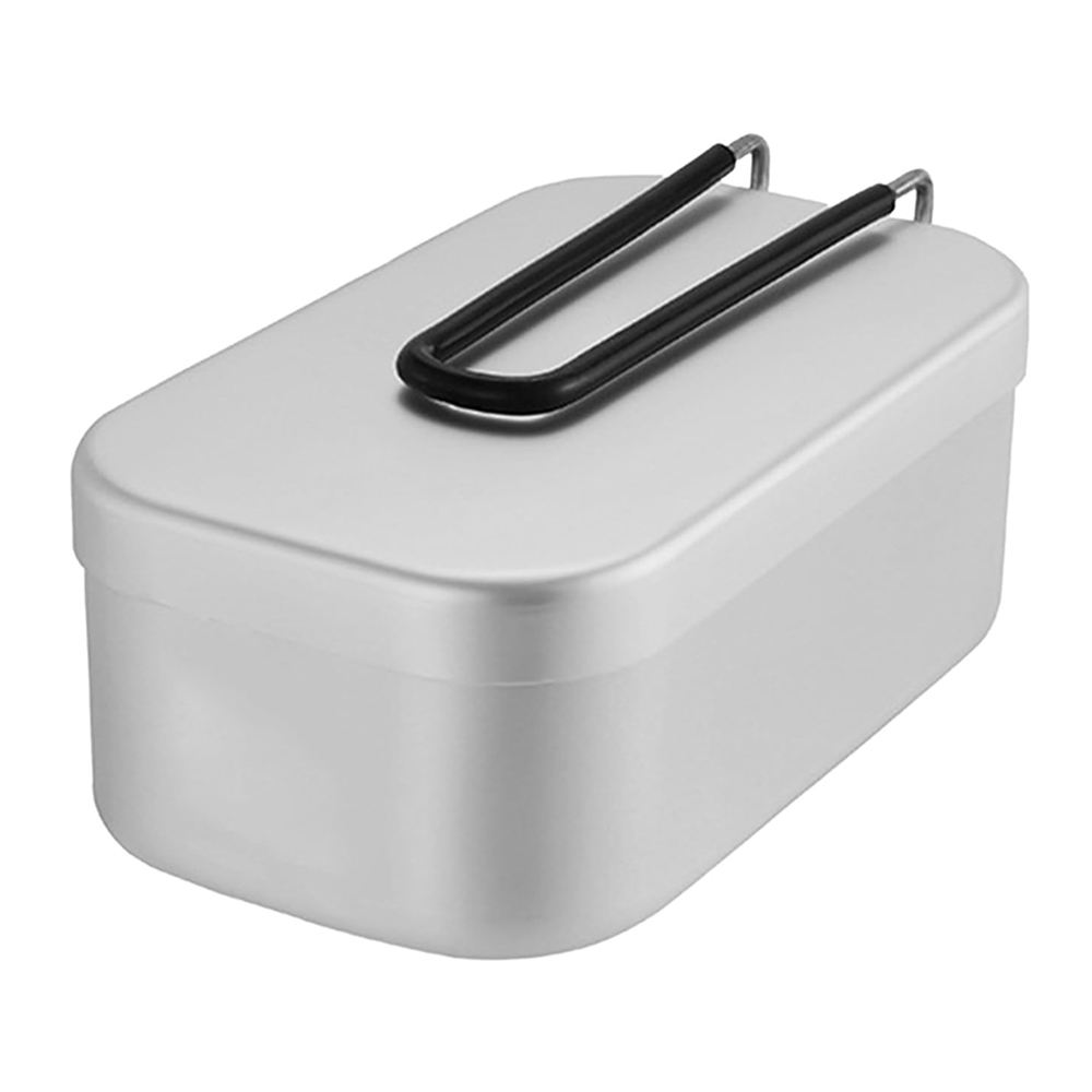 Camping Cooking Kit Box - Fiambreras de aluminio de 800ML, utensilios