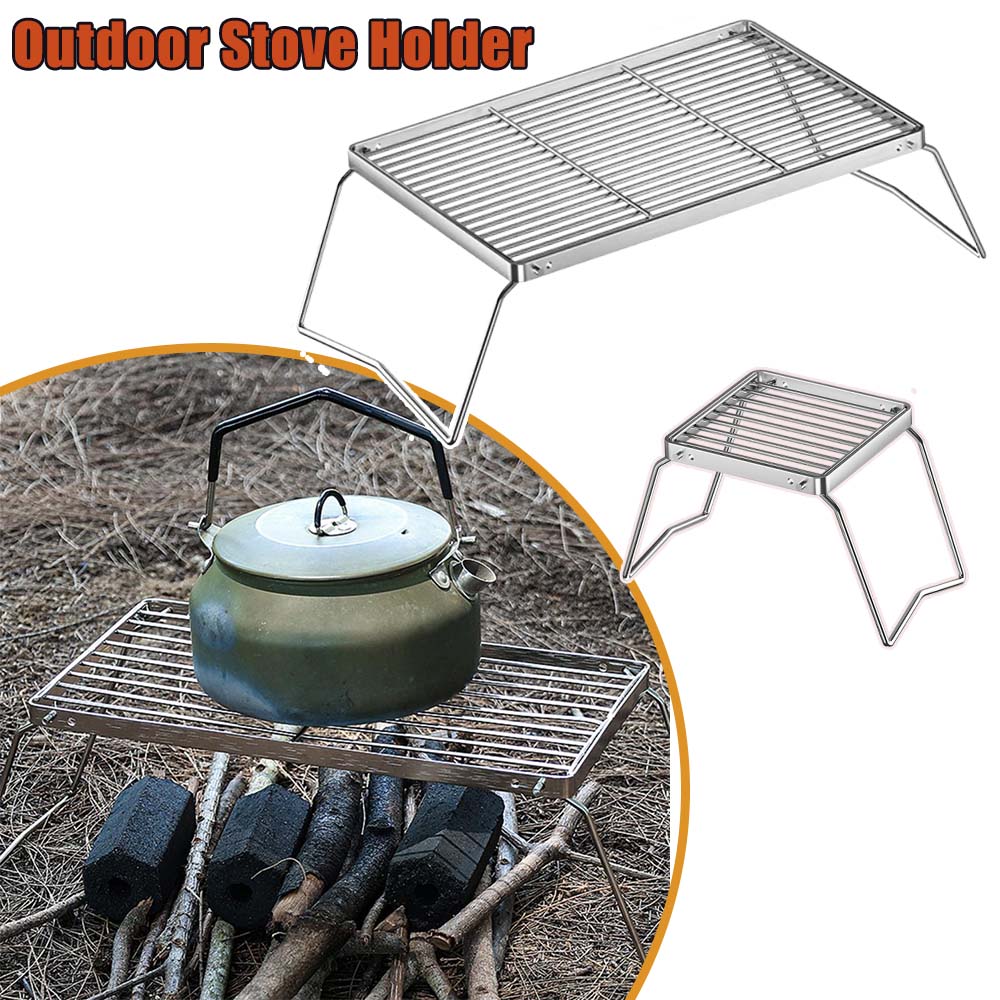 Camping Cooking Grate - Soporte para Estufa de Acero Inoxidable