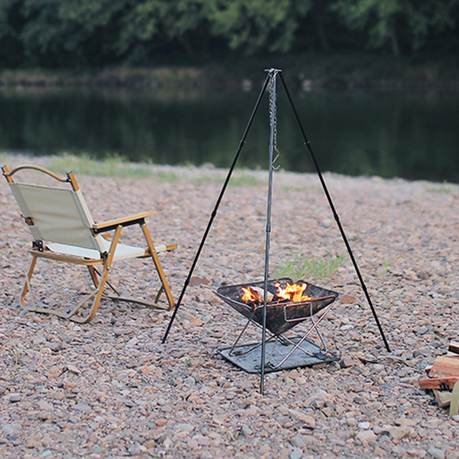 Camping Hanging Cooking Pot - Trípode Grande para Fogatas al Aire
