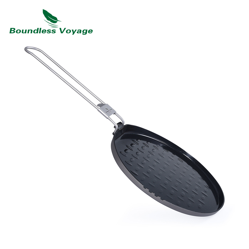 Camping Cooking Set Non Stick - Boundless Voyage-sartén antiadherente de titanio con