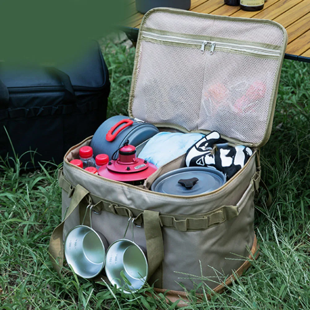 Camping Cooking Kit Box - Bolsa de almacenamiento para acampar al