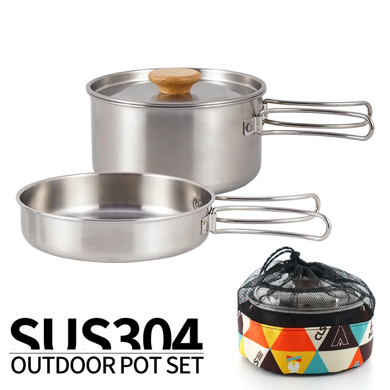 Camping Cooking Kit Box - Juego de utensilios de cocina plegables