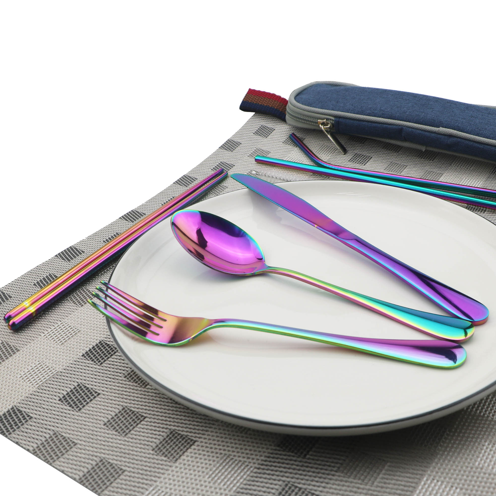 JANKNG-vajilla de acero inoxid - Camping Cooking And Cutlery Set reseña y precio