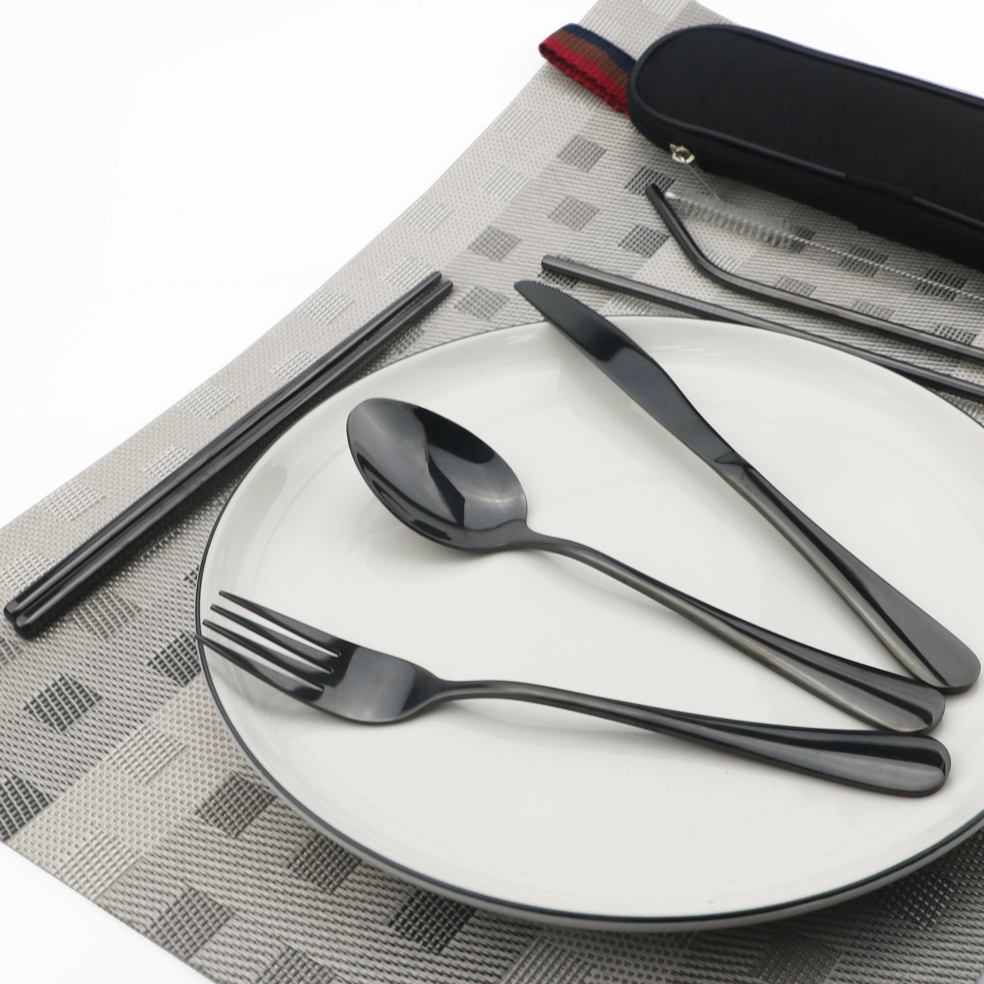 JANKNG-vajilla de acero inoxid - Camping Cooking And Cutlery Set reseña y precio