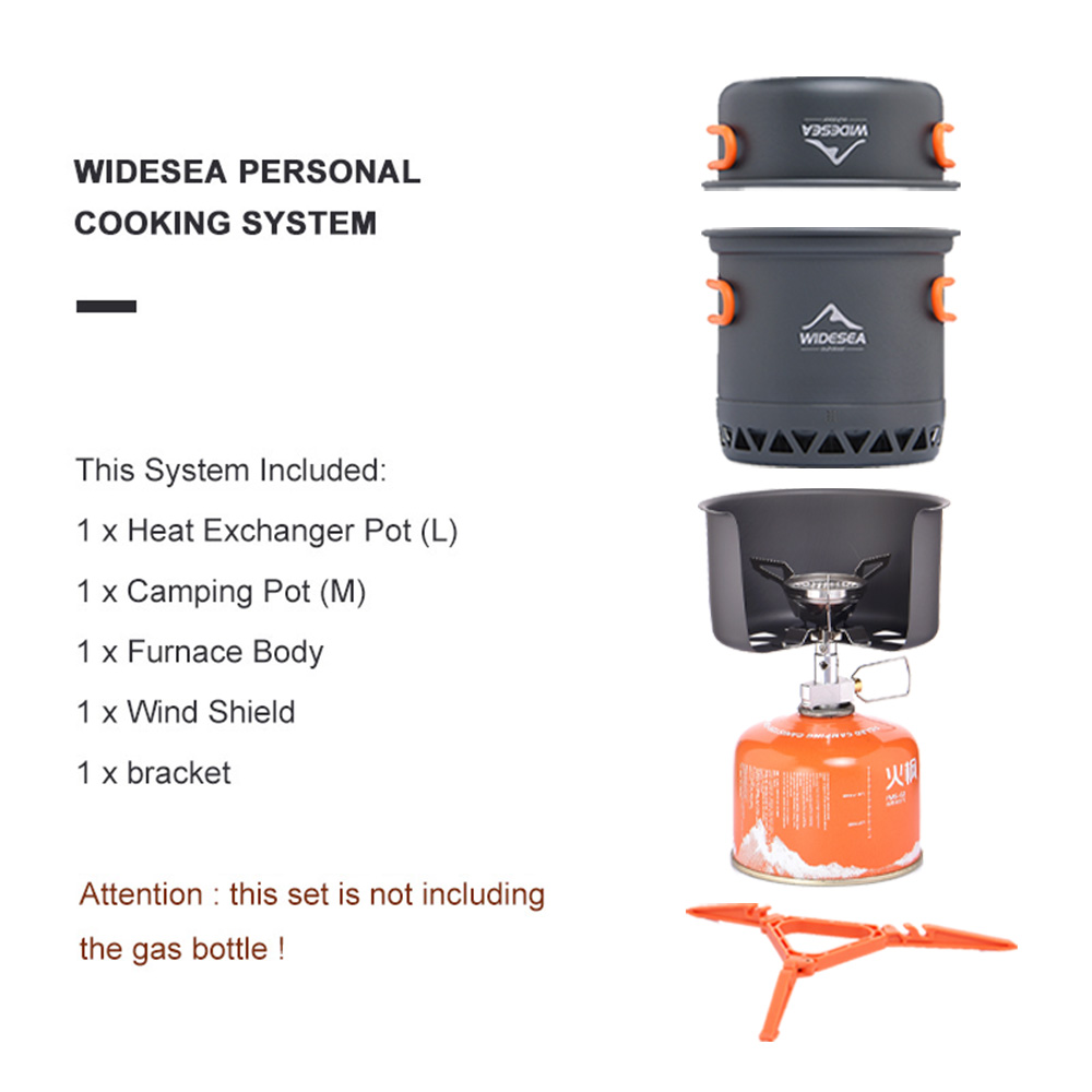 Widesea-Juego de estufa de Cam - Camping Cooking All In One reseña y precio