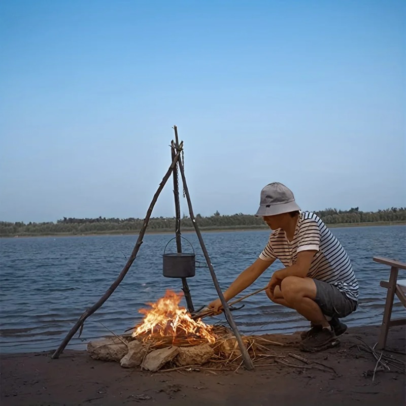 Trípode Portátil Desmontable p - Camping Hanging Cooking Pot reseña y precio