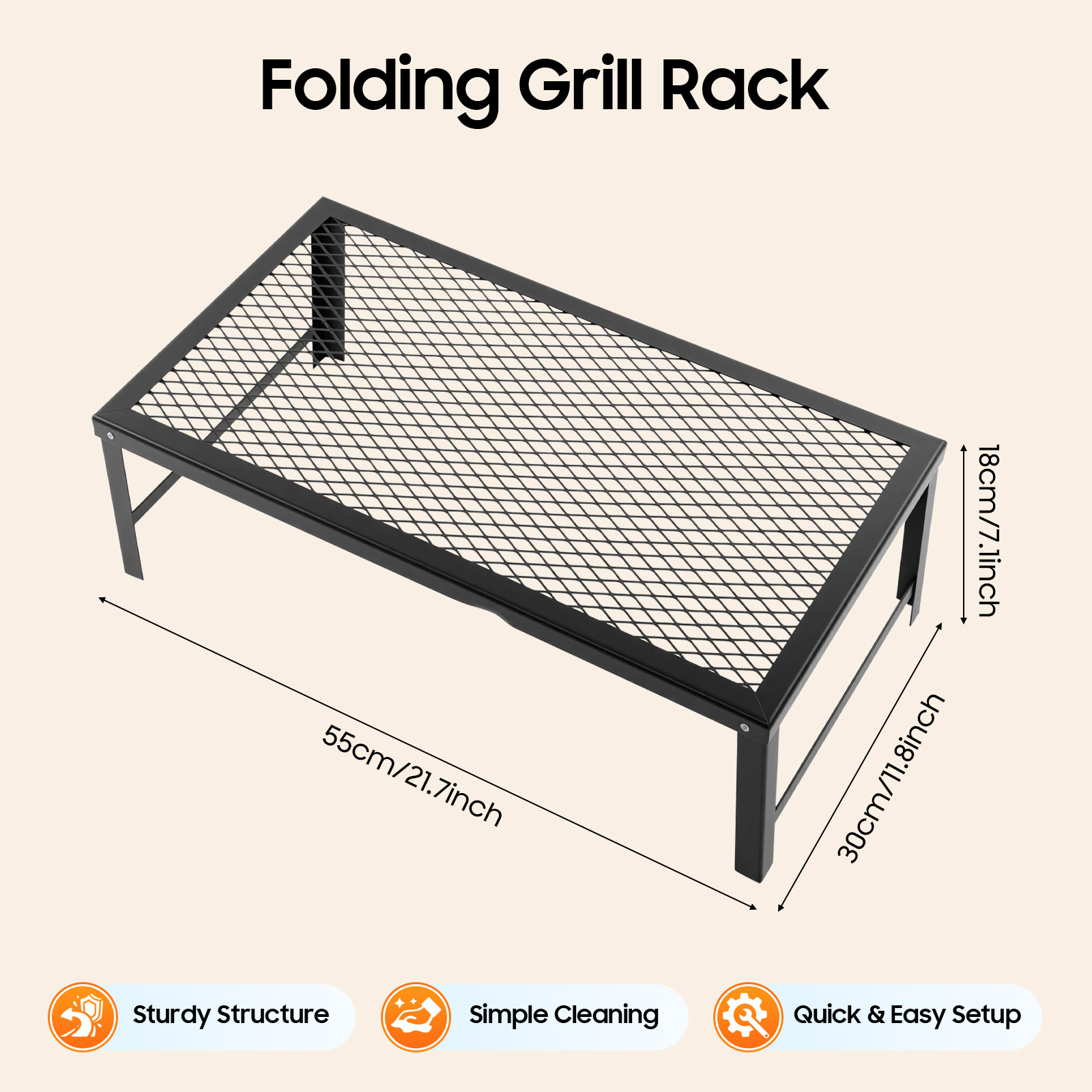 Parrilla Portátil Plegable par - Camping Cooking Grate reseña y precio