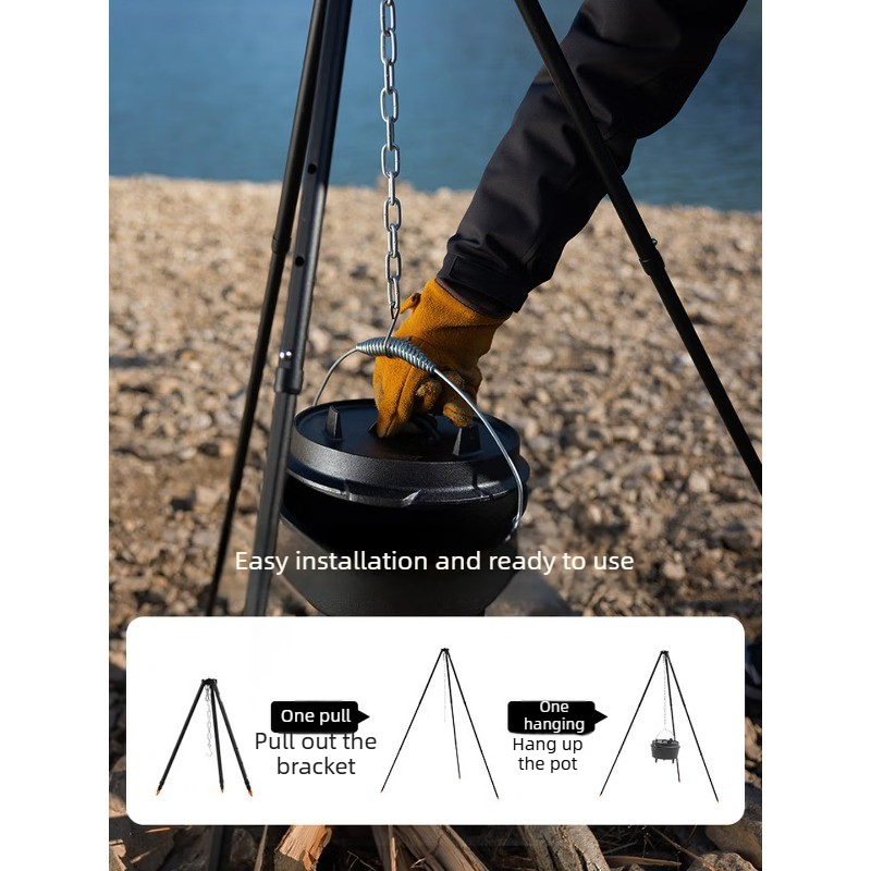Soporte para ollas colgantes d - Camping Hanging Cooking Pot reseña y precio