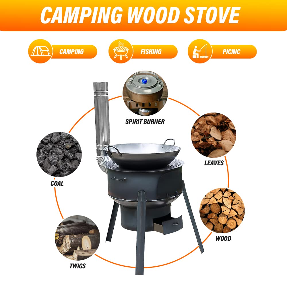 Estufa de Leña Portátil Desmon - Camping Cooking Hot Plate reseña y precio