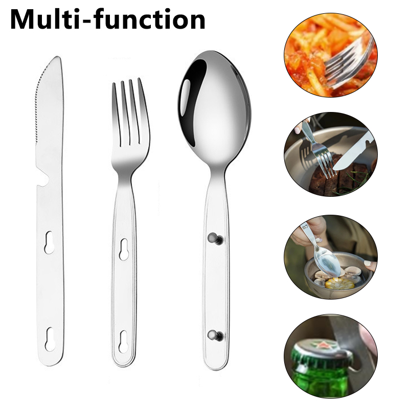 Juego de 3 piezas de cuchara,  - Camping Cooking And Cutlery Set reseña y precio