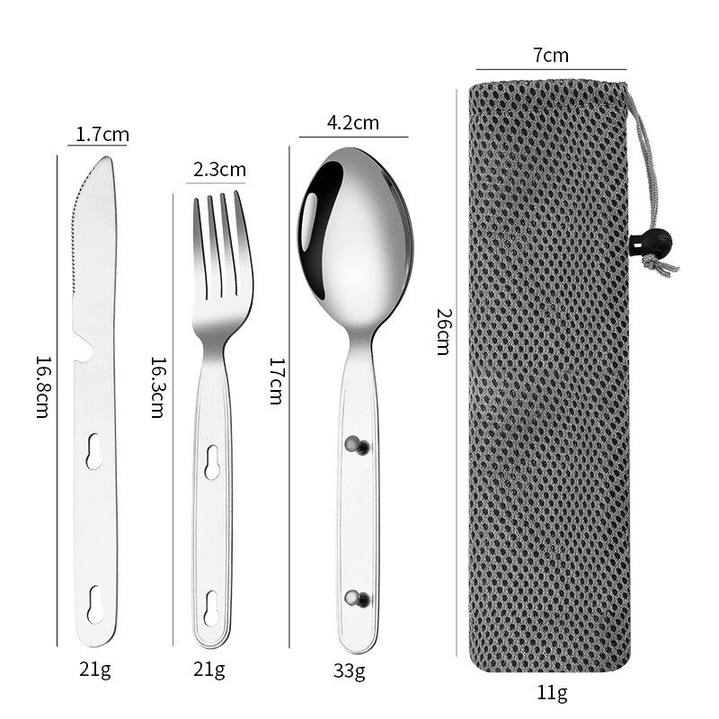 Juego de 3 piezas de cuchara,  - Camping Cooking And Cutlery Set reseña y precio