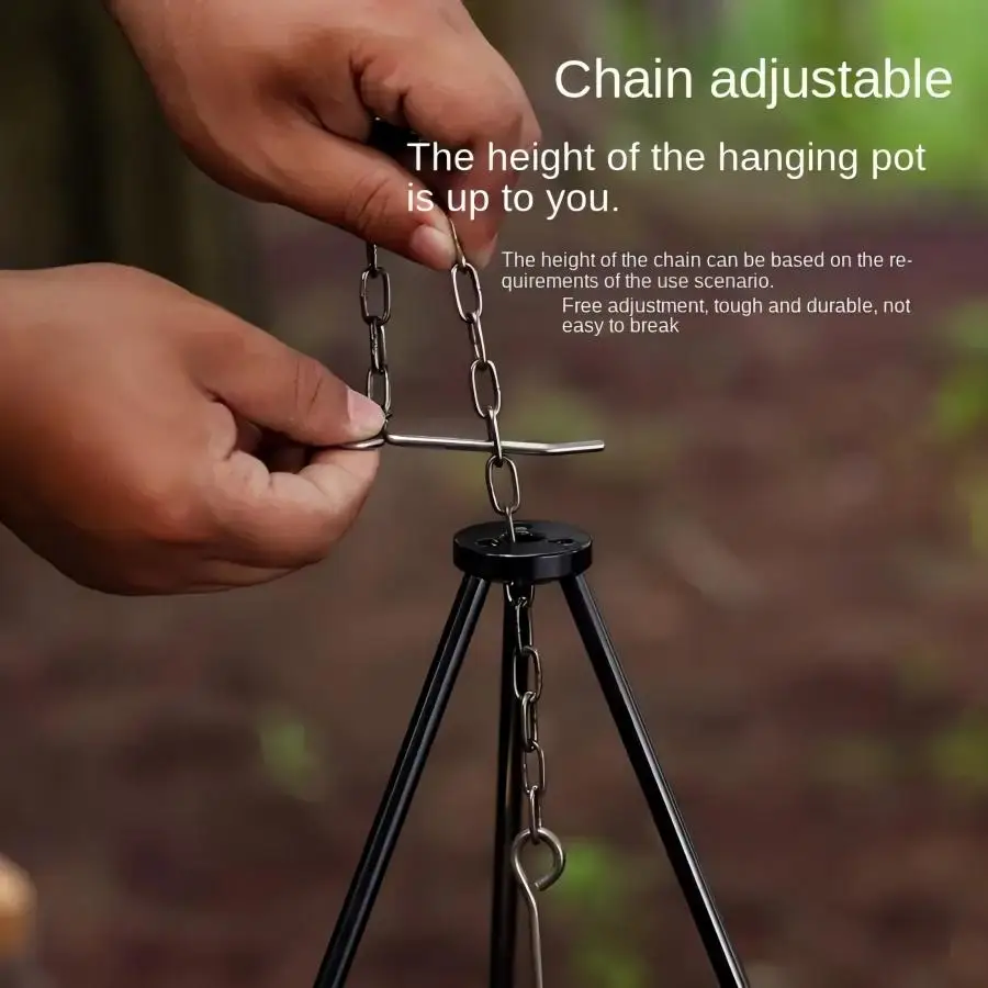 Soporte de Trípode Plegable Po - Camping Hanging Cooking Pot reseña y precio