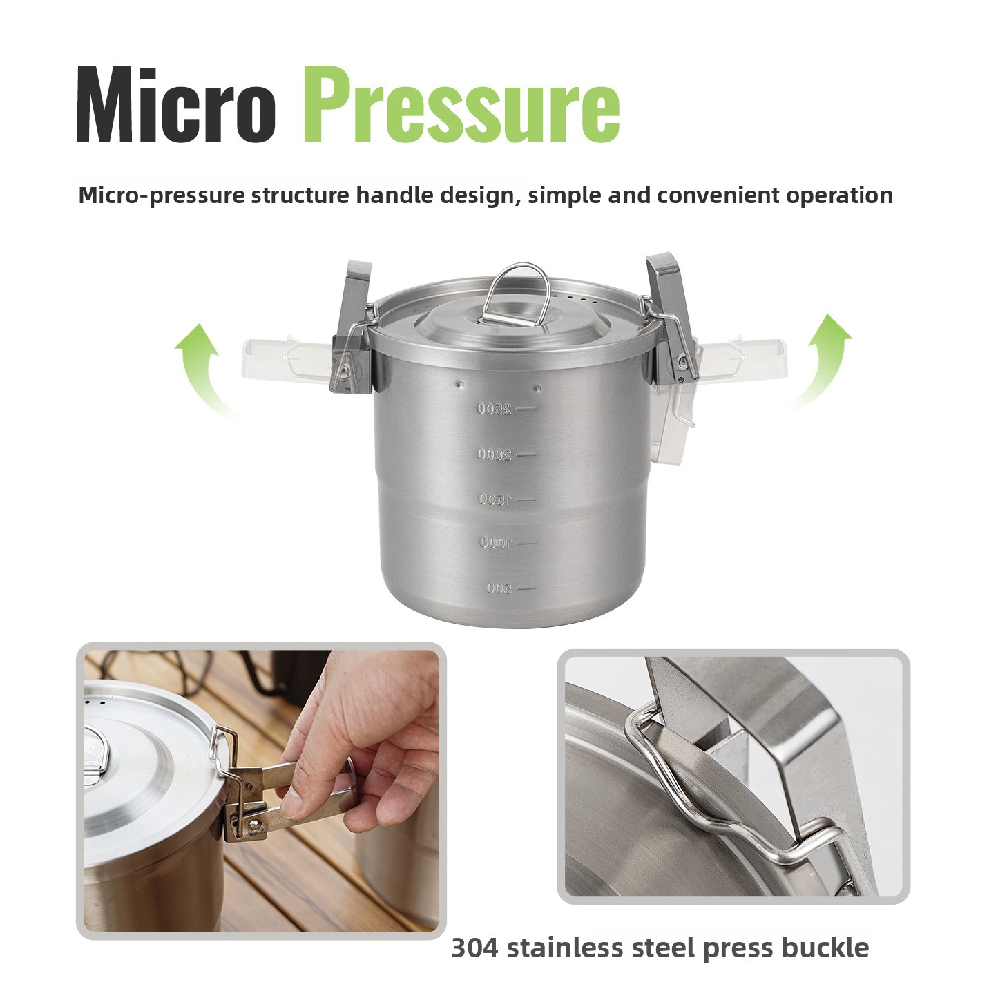 Ollas y sartenes de acero inox - Camping Hanging Cooking Pot reseña y precio