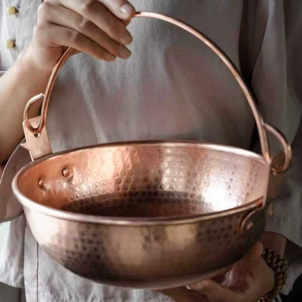 Olla colgante de cobre Vintage - Camping Hanging Cooking Pot reseña y precio