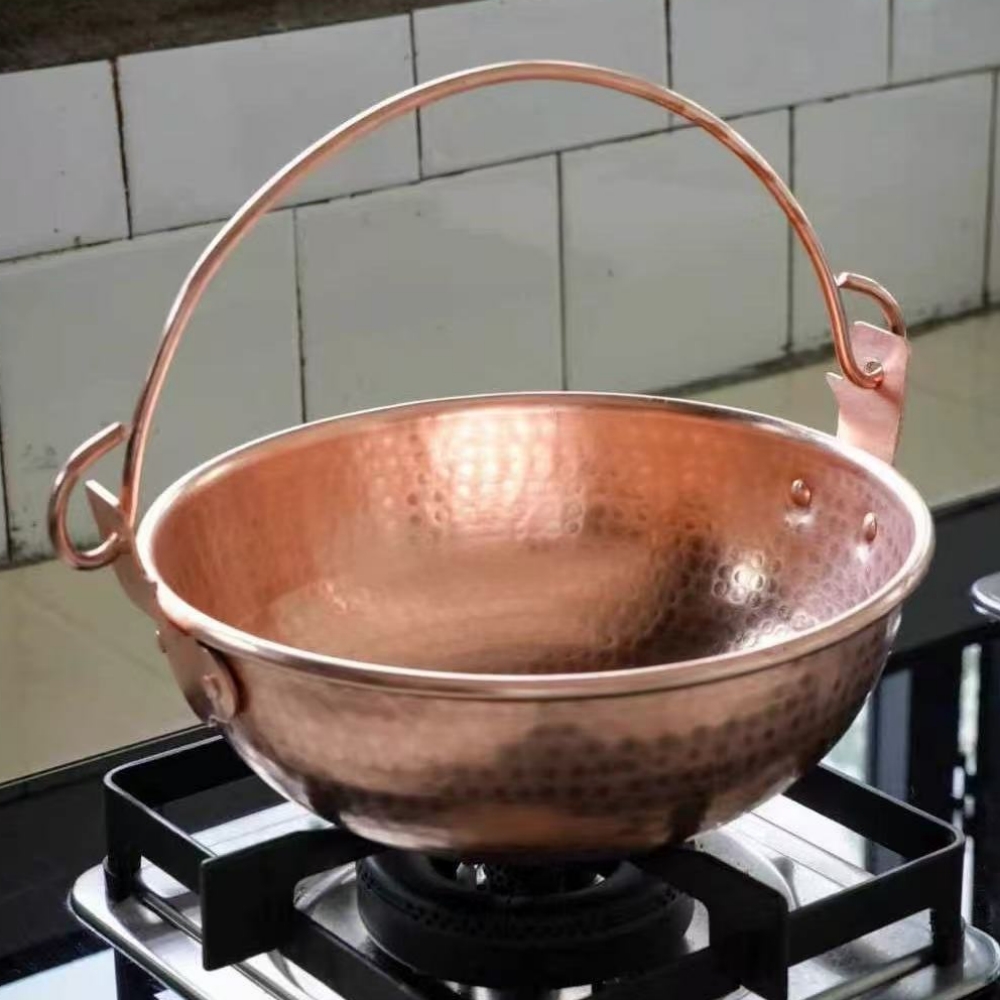 Olla colgante de cobre Vintage - Camping Hanging Cooking Pot reseña y precio