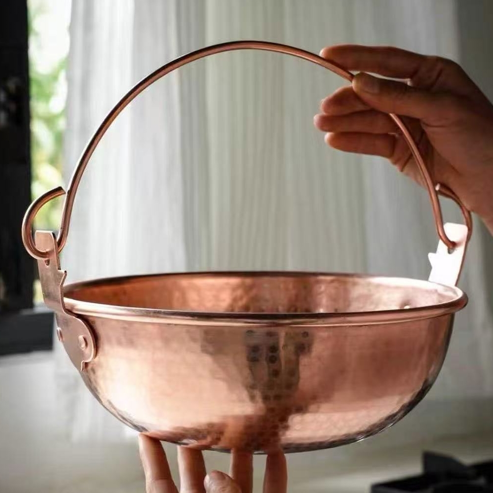 Olla colgante de cobre Vintage - Camping Hanging Cooking Pot reseña y precio