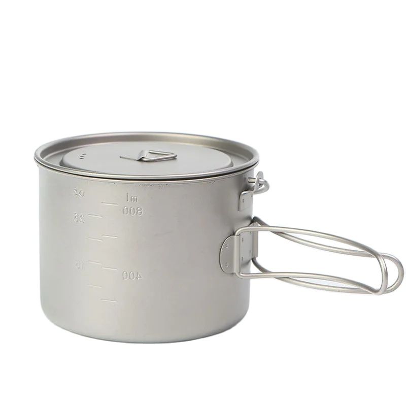 Olla de titanio para Picnic al - Camping Hanging Cooking Pot reseña y precio
