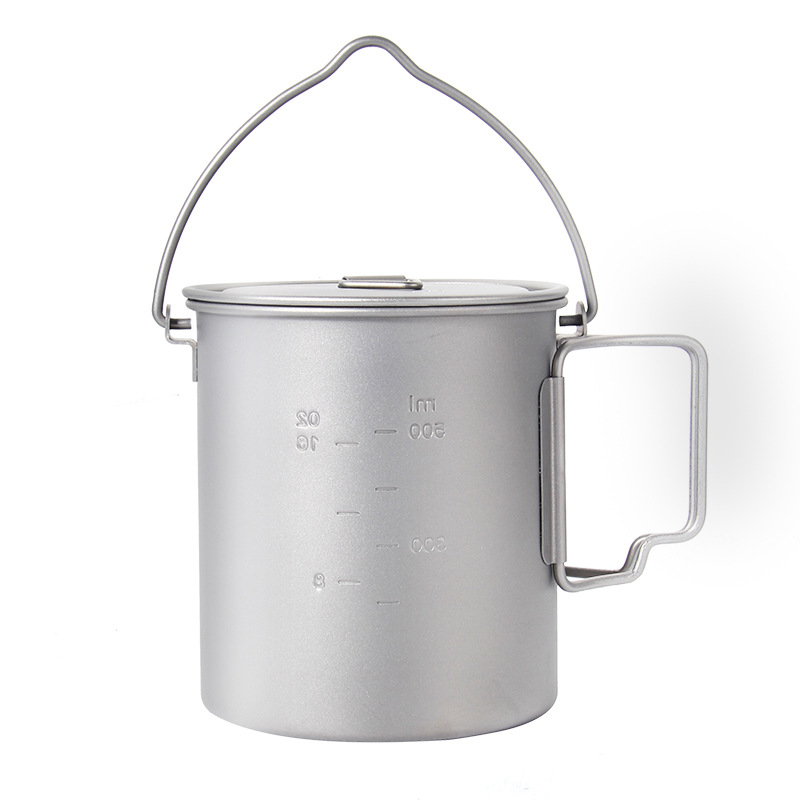 Olla de titanio para Picnic al - Camping Hanging Cooking Pot reseña y precio