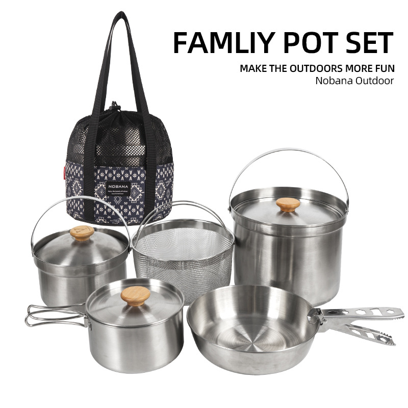 NOBANA, el más nuevo juego de  - Camping Cooking And Cutlery Set reseña y precio