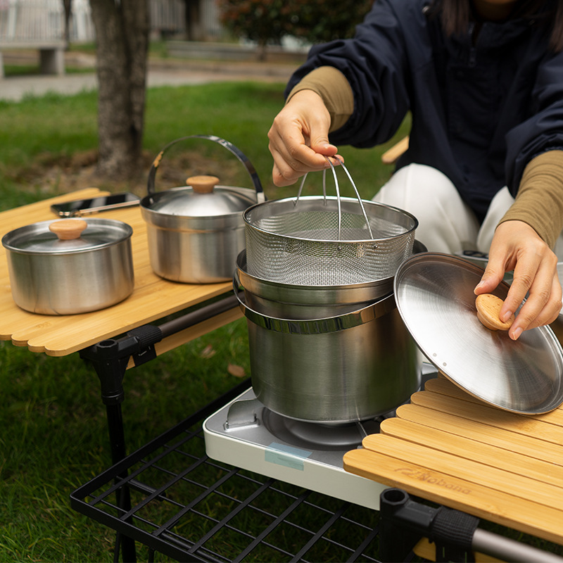 NOBANA, el más nuevo juego de  - Camping Cooking And Cutlery Set reseña y precio