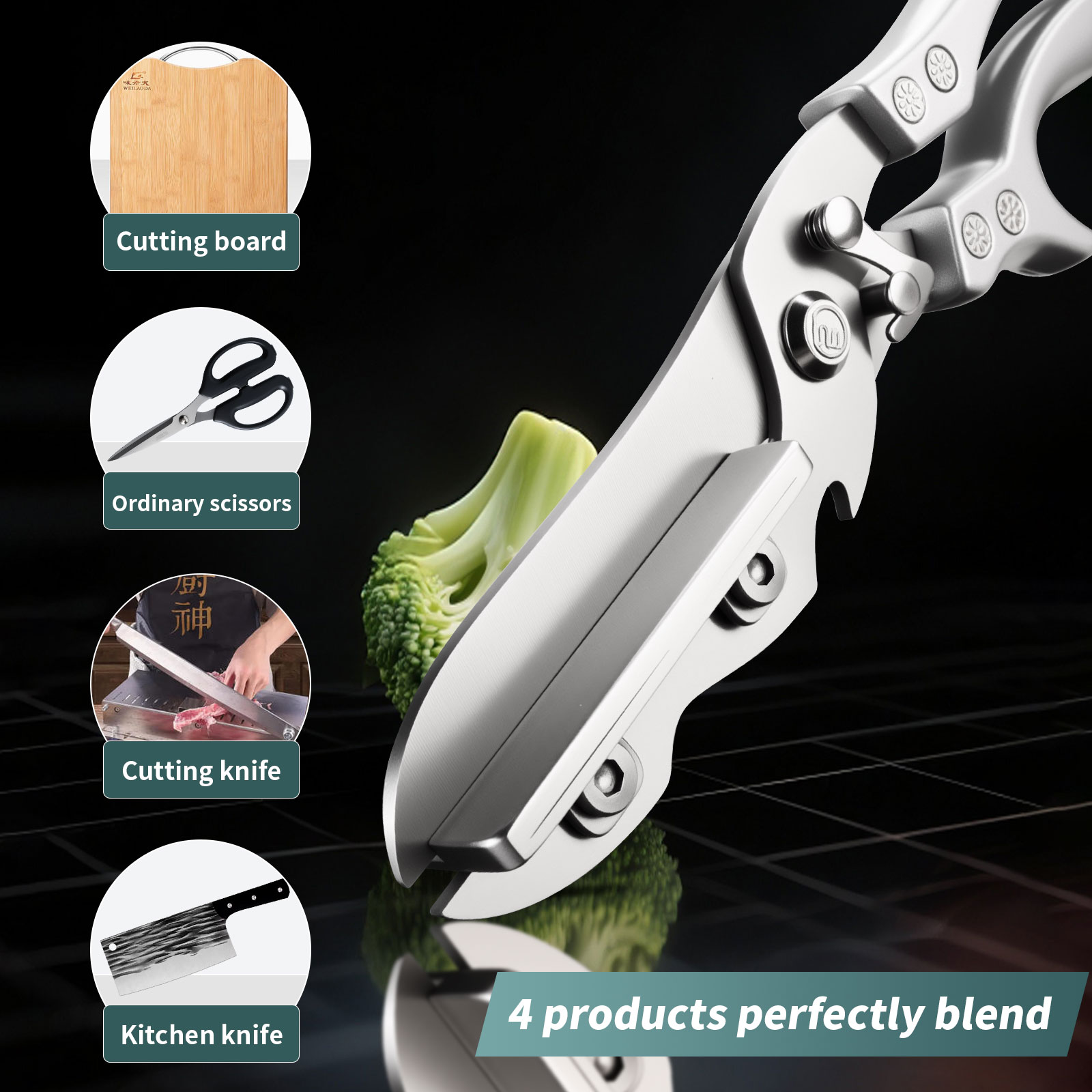 Tijeras de cocina multifuncion - Camping Cooking All In One reseña y precio