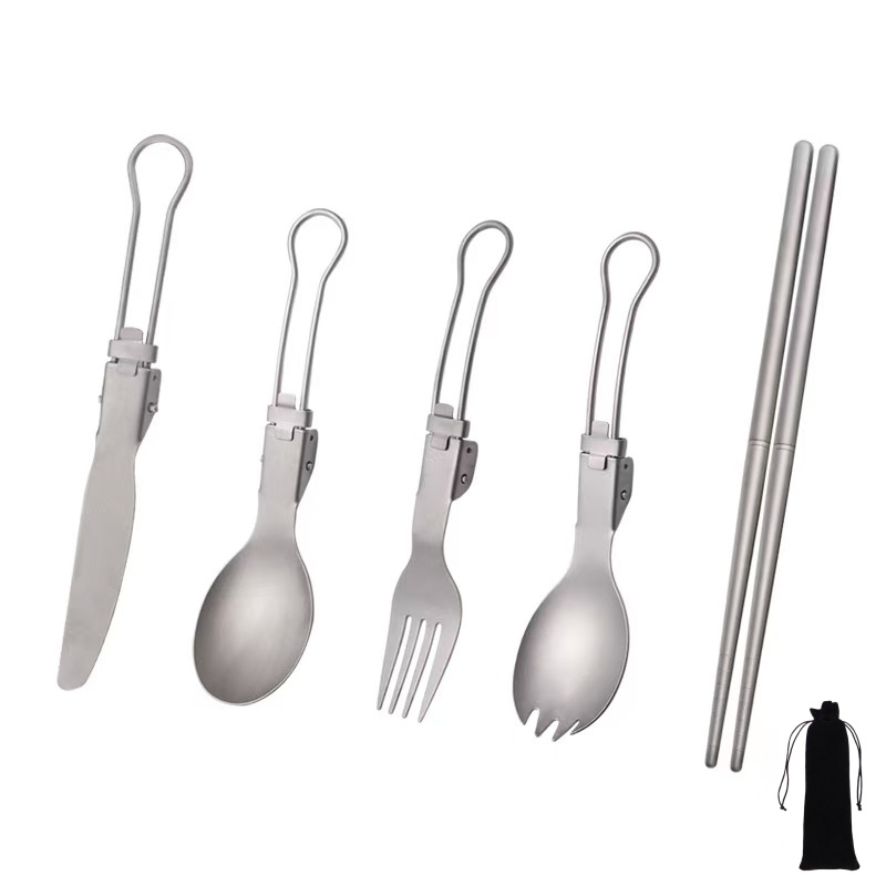 Juego de Cubiertos Plegables d - Camping Cooking And Cutlery Set reseña y precio