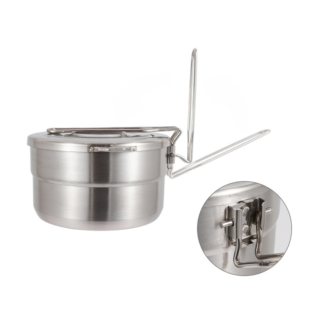 Olla de acero inoxidable 304 d - Camping Cooking Kit Box reseña y precio