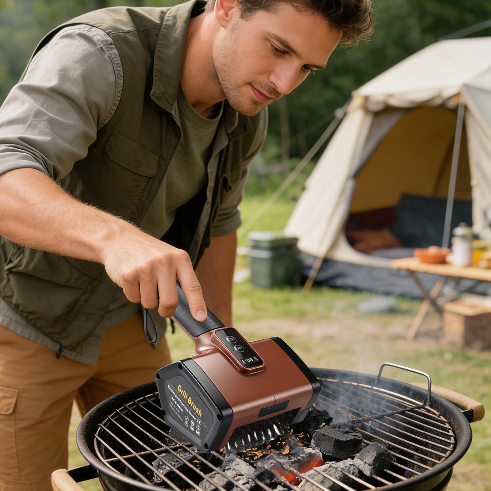 Limpiador automático de parril - Camping Cooking Grate reseña y precio