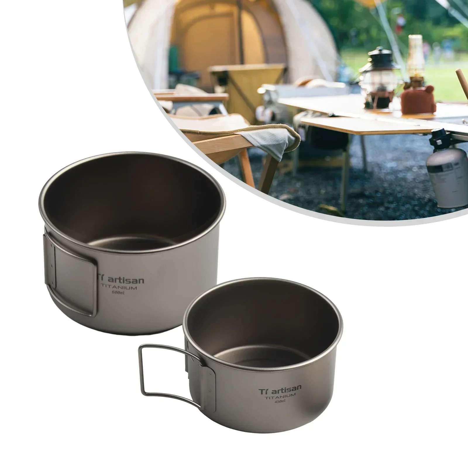 Cuenco de titanio con asa pleg - Camping Cooking Cover reseña y precio