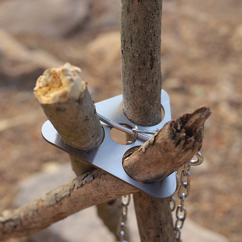 Trípode de Acero Inoxidable pa - Camping Hanging Cooking Pot reseña y precio