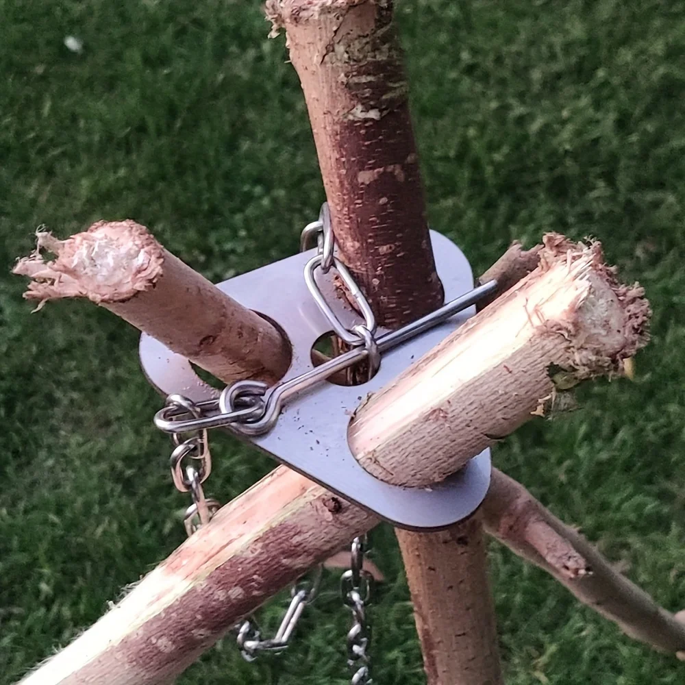 Trípode para barbacoa al aire  - Camping Hanging Cooking Pot reseña y precio