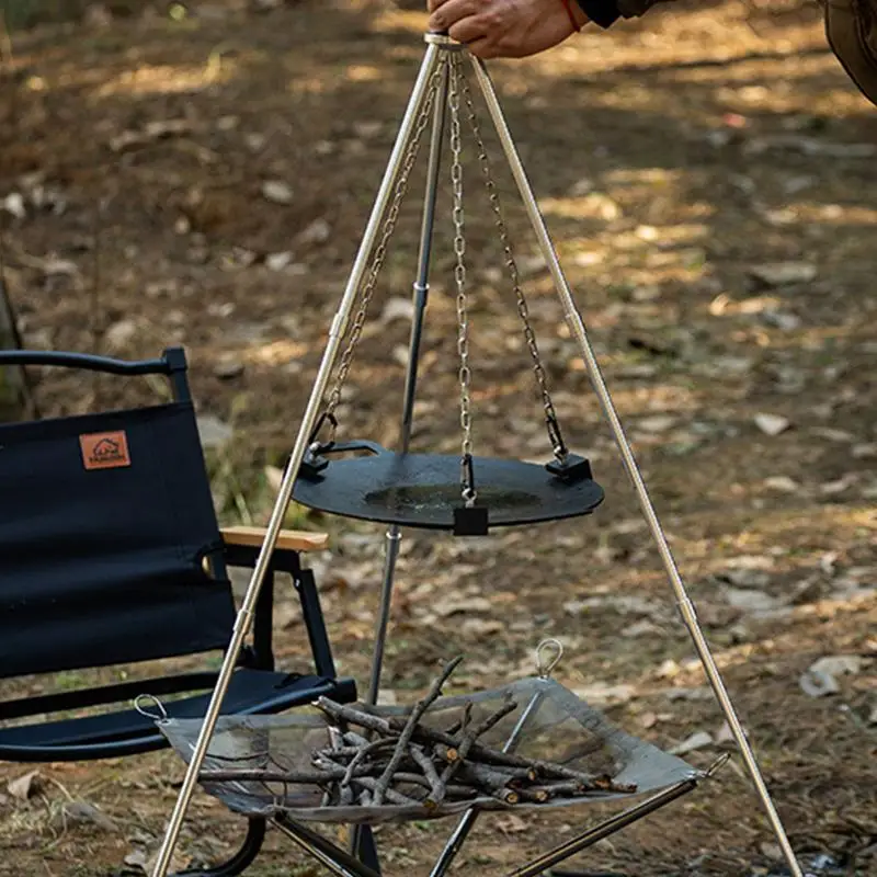 Trípode de Aluminio para Fogat - Camping Hanging Cooking Pot reseña y precio