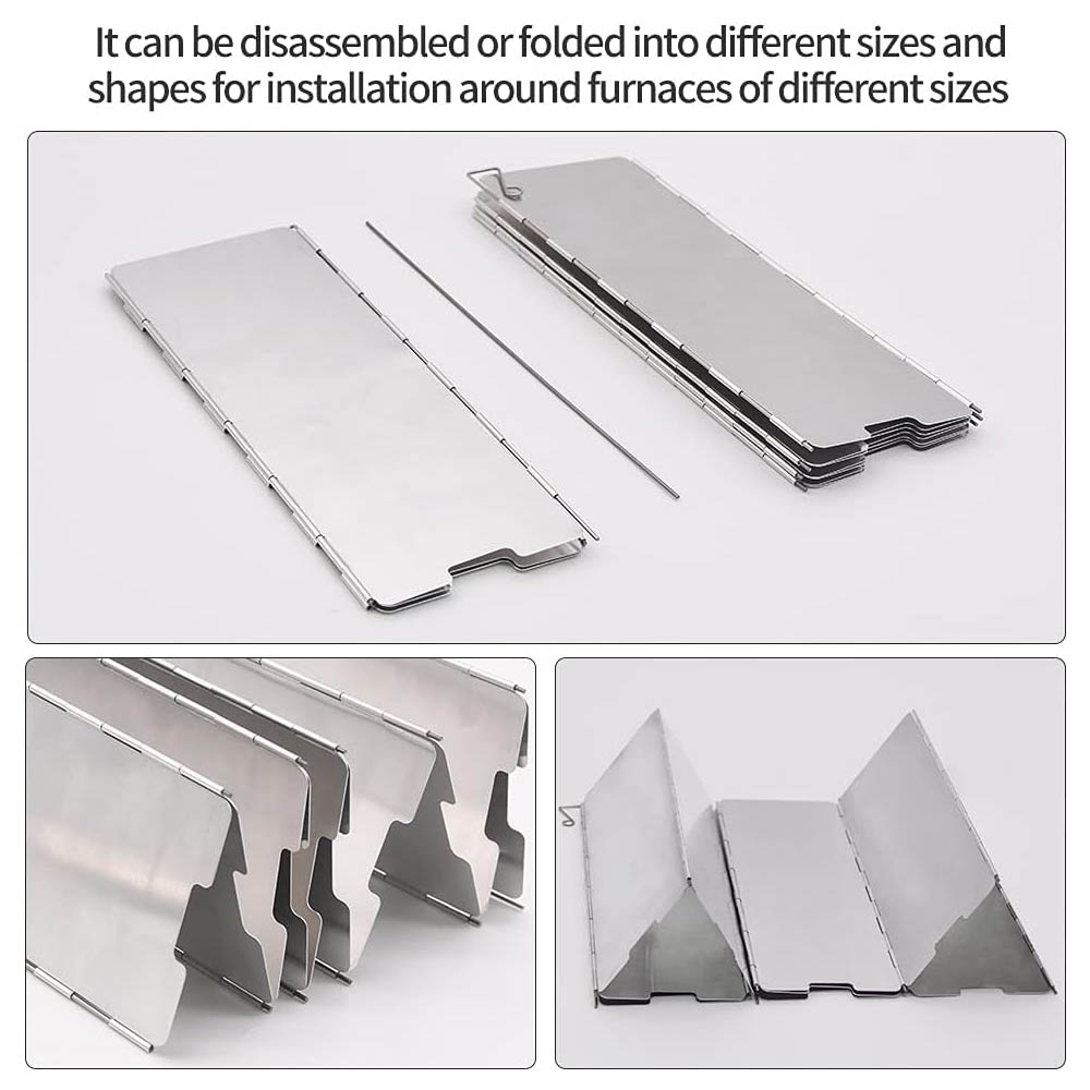 Parabrisas de aluminio de 8 pl - Camping Cooking Cover reseña y precio
