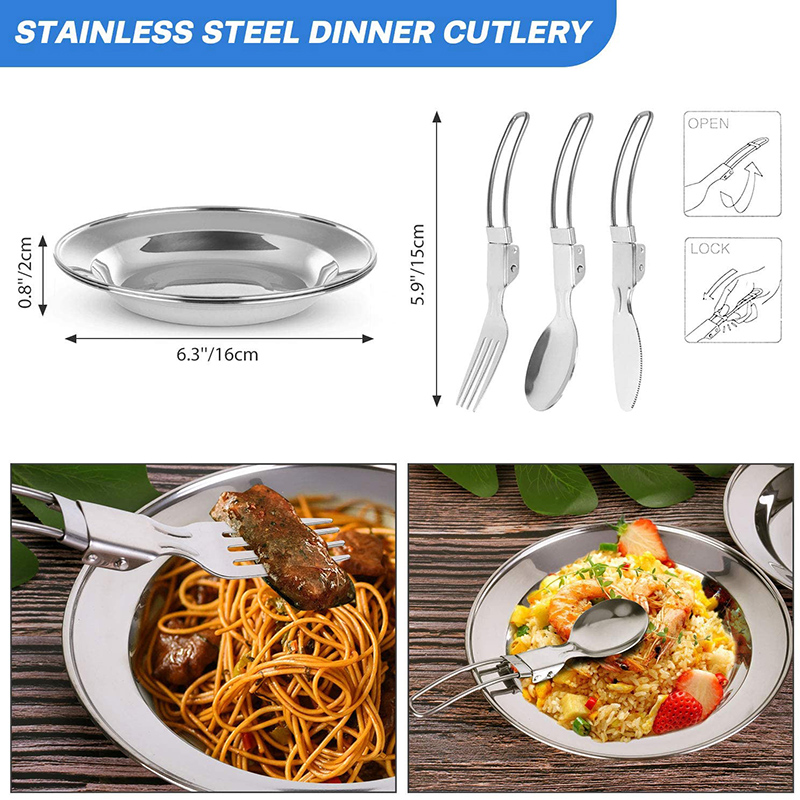 Juego de utensilios de cocina  - Camping Cooking Set Non Stick reseña y precio
