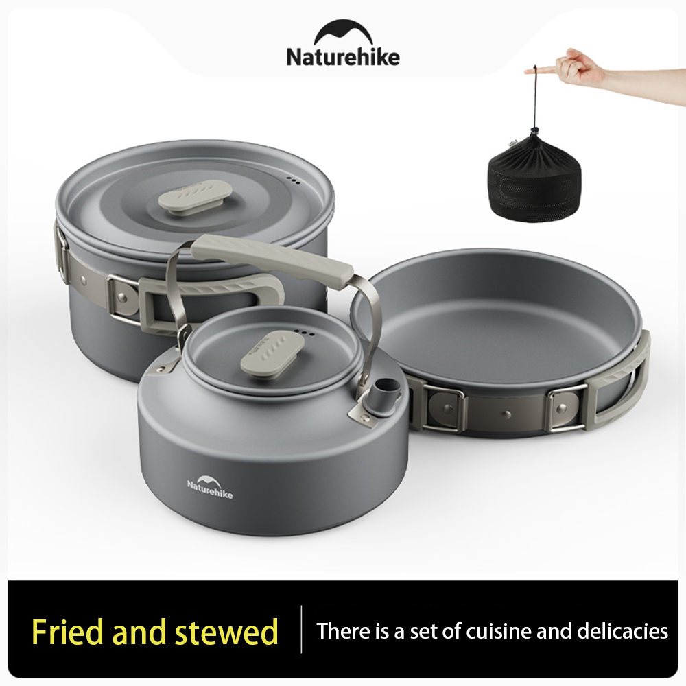 Naturehike-Juego de ollas al a - Camping Hanging Cooking Pot reseña y precio