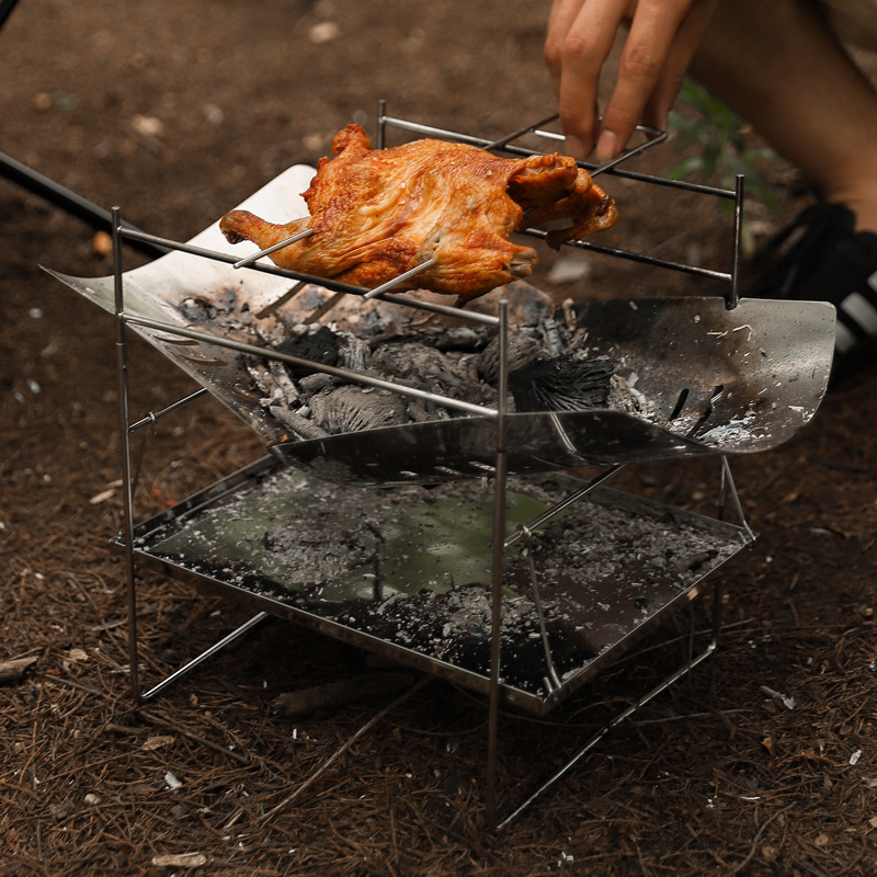 Estufa de leña para acampar, e - Camping Cooking Grate reseña y precio