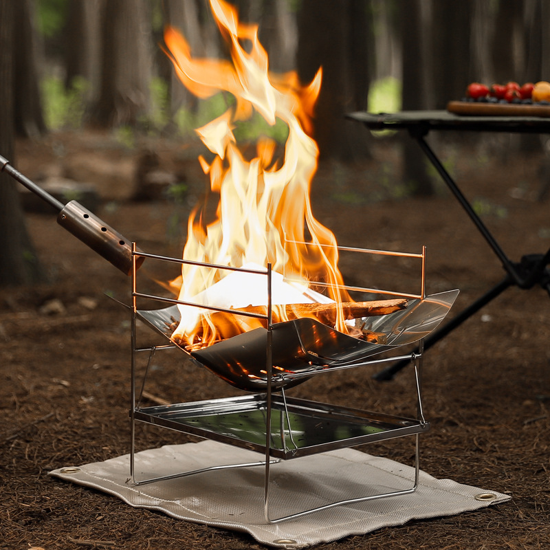 Estufa de leña para acampar, e - Camping Cooking Grate reseña y precio