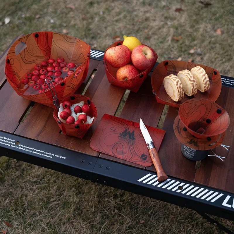 Vajilla plegable para acampar, - Camping Cooking Hot Plate reseña y precio